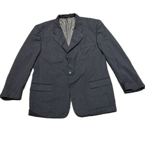 🧥🏢 LOUIS ROTH Italian Fabric Blazer | Dark Brown Vintage 42R‎ Melton Collar